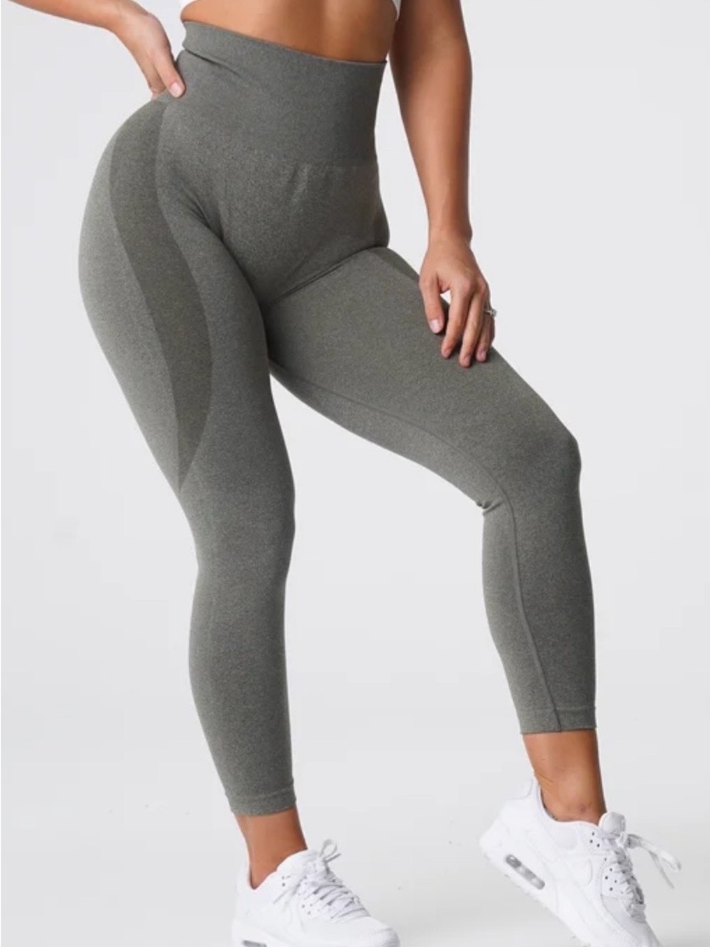 NVGTN Khaki Green Contour Seamless Leggings size xs